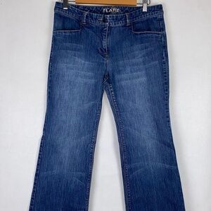 New York & Company Low Rise Skinny Flare Denim Blue Jeans size 8 EUC
